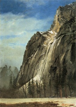 風景 Painting - カテドラル ロックス ヨセミテの眺め アルバート ビアシュタット山